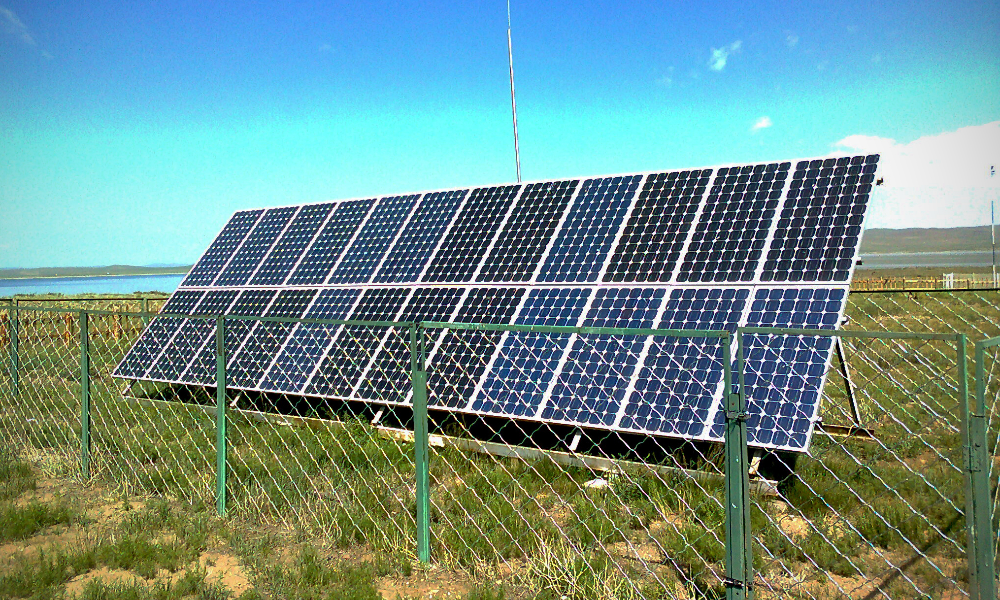 These are solar panels installed in the outdoors