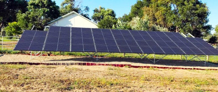 34 ground-mount solar panels in southeastern Colorado