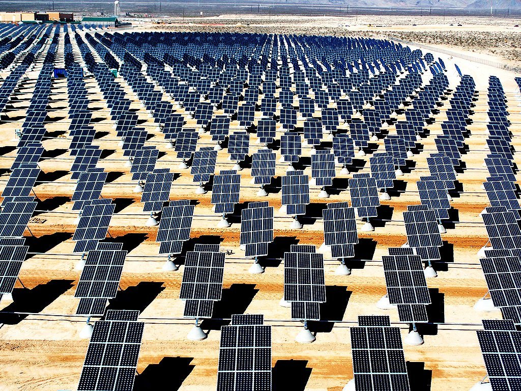 The Nellis Solar Power Plant, located at Nellis Air Force Base, Nevada, generates 14 megawatts of power. It has 70 000 solar panels spread across 140 acres of land.