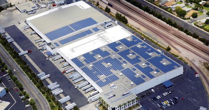 1.2 MW of project at US Foodservice, La Mirada, California