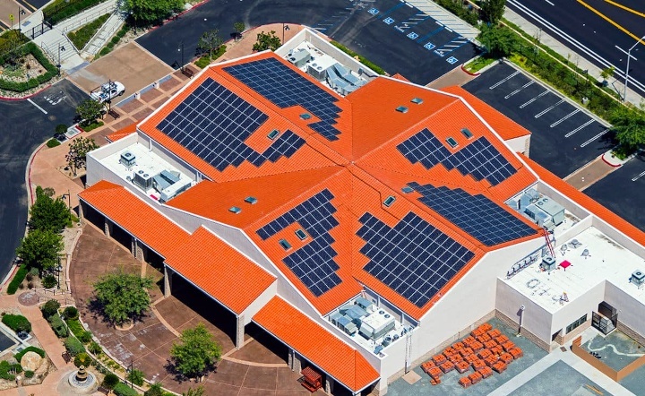 324 kW of Sullivan’s photovoltaic system at St Michael’s Catholic Church, San Diego